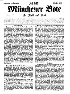 Münchener Bote für Stadt und Land Donnerstag 10. November 1864