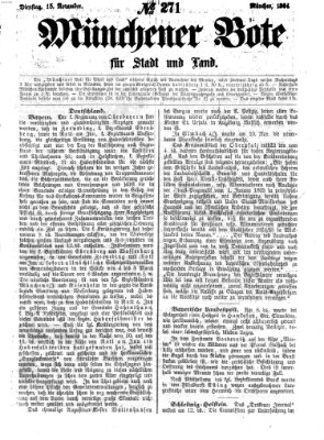 Münchener Bote für Stadt und Land Dienstag 15. November 1864