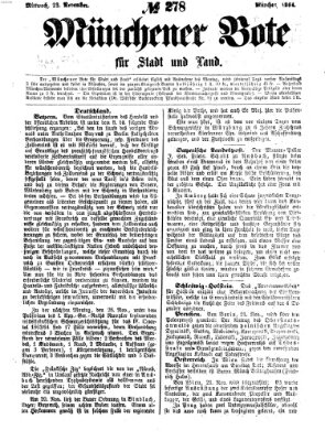 Münchener Bote für Stadt und Land Mittwoch 23. November 1864