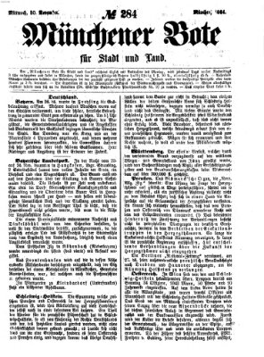 Münchener Bote für Stadt und Land Mittwoch 30. November 1864