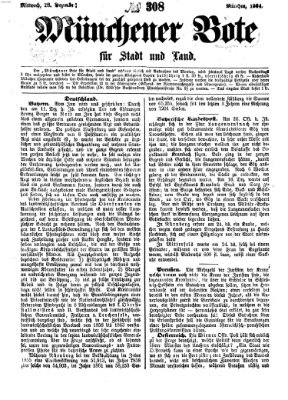 Münchener Bote für Stadt und Land Mittwoch 28. Dezember 1864