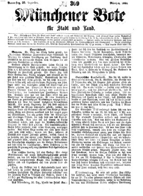 Münchener Bote für Stadt und Land Donnerstag 29. Dezember 1864