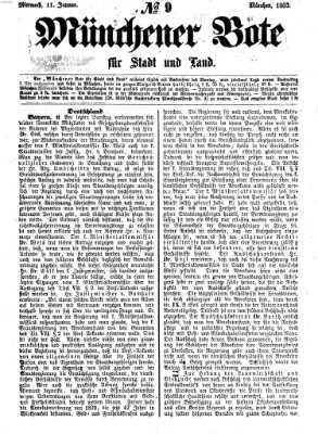 Münchener Bote für Stadt und Land Mittwoch 11. Januar 1865