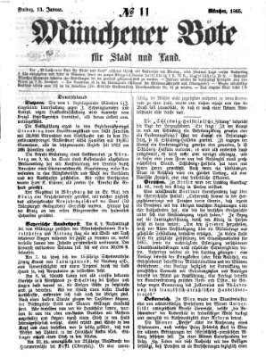 Münchener Bote für Stadt und Land Freitag 13. Januar 1865