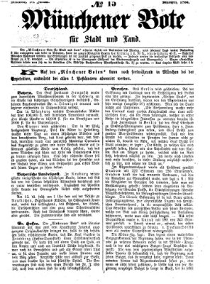 Münchener Bote für Stadt und Land Mittwoch 18. Januar 1865