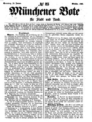 Münchener Bote für Stadt und Land Sonntag 29. Januar 1865