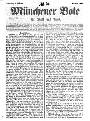 Münchener Bote für Stadt und Land Donnerstag 9. Februar 1865