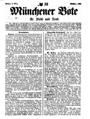 Münchener Bote für Stadt und Land Freitag 3. März 1865