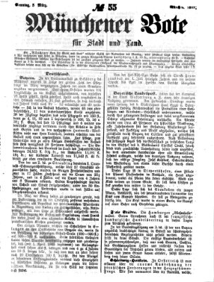 Münchener Bote für Stadt und Land Sonntag 5. März 1865