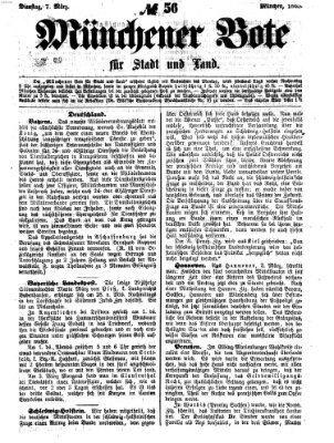 Münchener Bote für Stadt und Land Dienstag 7. März 1865