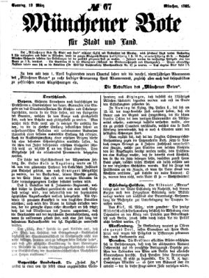 Münchener Bote für Stadt und Land Sonntag 19. März 1865