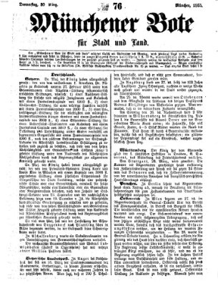 Münchener Bote für Stadt und Land Donnerstag 30. März 1865