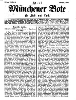 Münchener Bote für Stadt und Land Freitag 28. April 1865