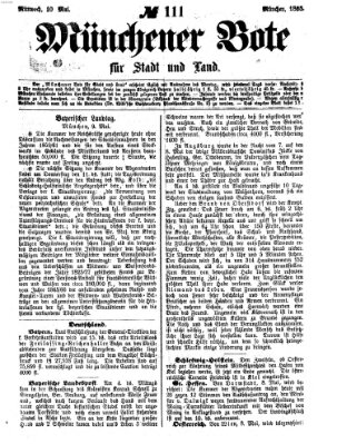 Münchener Bote für Stadt und Land Mittwoch 10. Mai 1865