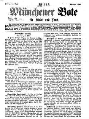 Münchener Bote für Stadt und Land Freitag 12. Mai 1865