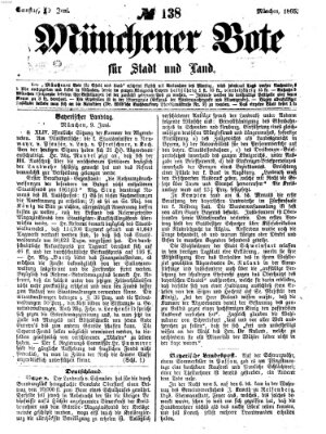 Münchener Bote für Stadt und Land Samstag 10. Juni 1865