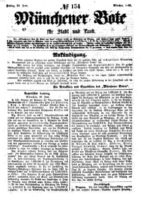 Münchener Bote für Stadt und Land Freitag 30. Juni 1865