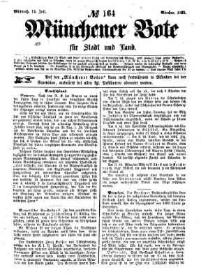 Münchener Bote für Stadt und Land Mittwoch 12. Juli 1865