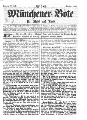 Münchener Bote für Stadt und Land Sonntag 30. Juli 1865