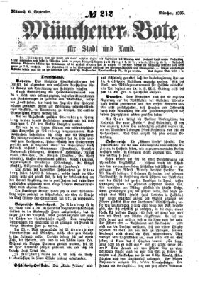 Münchener Bote für Stadt und Land Mittwoch 6. September 1865