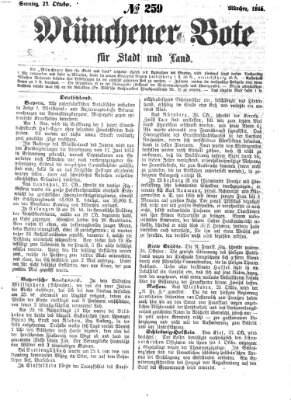 Münchener Bote für Stadt und Land Sonntag 29. Oktober 1865