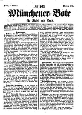 Münchener Bote für Stadt und Land Freitag 3. November 1865