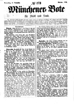 Münchener Bote für Stadt und Land Donnerstag 16. November 1865