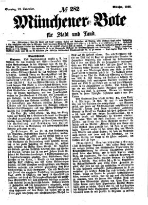 Münchener Bote für Stadt und Land Sonntag 26. November 1865