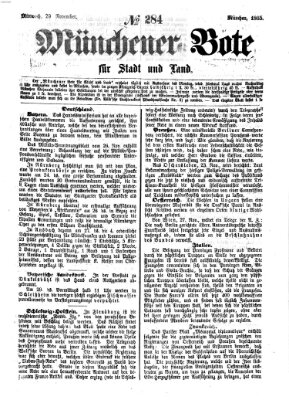 Münchener Bote für Stadt und Land Mittwoch 29. November 1865