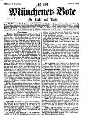 Münchener Bote für Stadt und Land Mittwoch 6. Dezember 1865