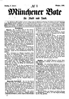 Münchener Bote für Stadt und Land Dienstag 2. Januar 1866