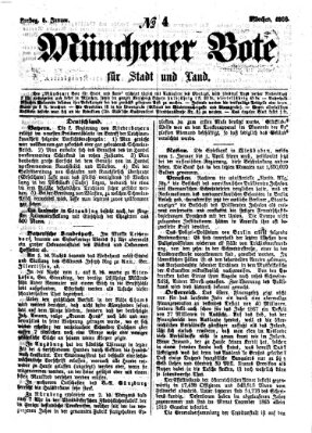 Münchener Bote für Stadt und Land Freitag 5. Januar 1866