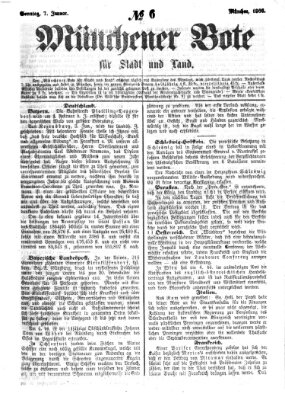 Münchener Bote für Stadt und Land Sonntag 7. Januar 1866