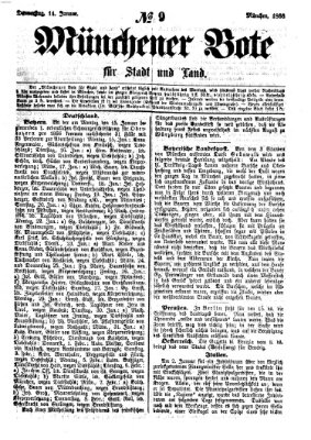 Münchener Bote für Stadt und Land Donnerstag 11. Januar 1866