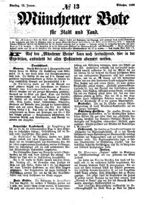 Münchener Bote für Stadt und Land Dienstag 16. Januar 1866