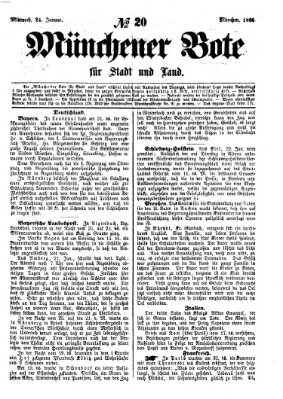Münchener Bote für Stadt und Land Mittwoch 24. Januar 1866