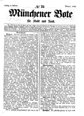 Münchener Bote für Stadt und Land Freitag 9. Februar 1866