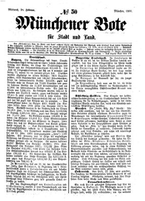 Münchener Bote für Stadt und Land Mittwoch 28. Februar 1866