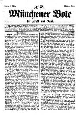 Münchener Bote für Stadt und Land Freitag 9. März 1866