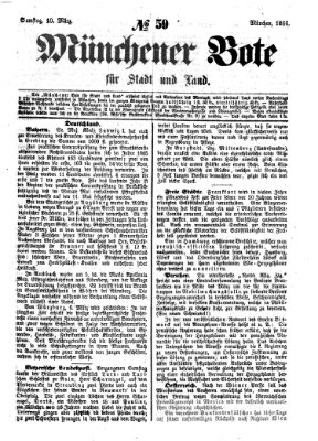 Münchener Bote für Stadt und Land Samstag 10. März 1866