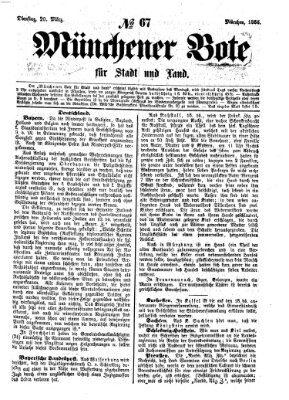 Münchener Bote für Stadt und Land Dienstag 20. März 1866