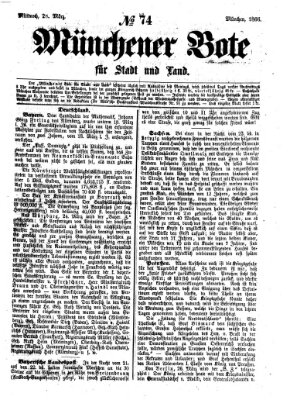 Münchener Bote für Stadt und Land Mittwoch 28. März 1866