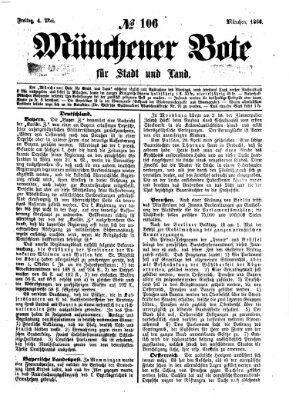 Münchener Bote für Stadt und Land Freitag 4. Mai 1866