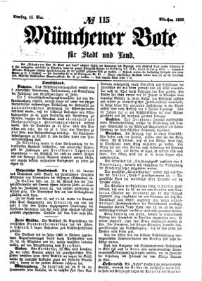 Münchener Bote für Stadt und Land Dienstag 15. Mai 1866