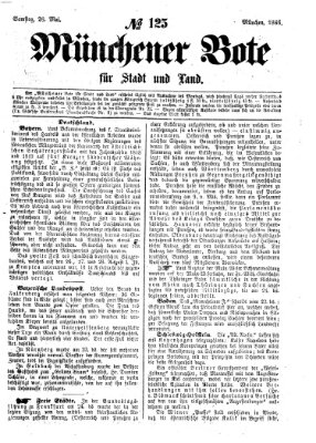 Münchener Bote für Stadt und Land Samstag 26. Mai 1866