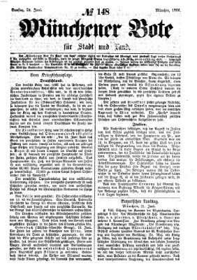 Münchener Bote für Stadt und Land Samstag 23. Juni 1866