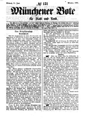 Münchener Bote für Stadt und Land Mittwoch 27. Juni 1866