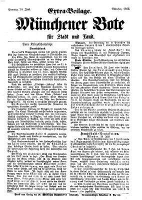 Münchener Bote für Stadt und Land Sonntag 24. Juni 1866