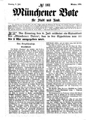 Münchener Bote für Stadt und Land Sonntag 8. Juli 1866