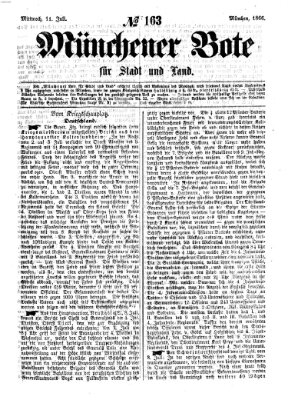 Münchener Bote für Stadt und Land Mittwoch 11. Juli 1866